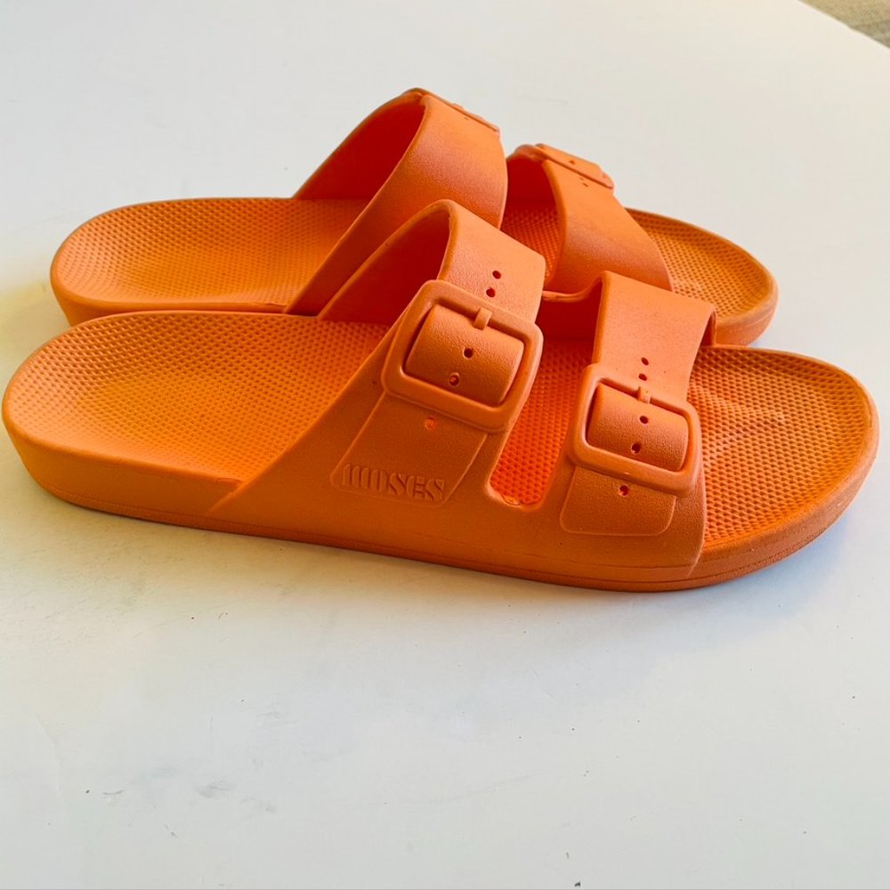 Freedom Moses Double Strap Slide Sandals Orange 40 - Picture 3 of 7